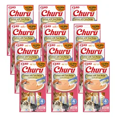 INABA CAT CHURU lašiša su tunu 12x(4x14g)