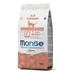 Monge Natural Superpremium Adult Cat Salmon sausas maistas suaugusiems katėms, 0,4 kg
