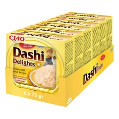 INABA Cat Dashi Delights Vištiena ir sūris 6 x 70 g