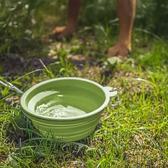 Sulankstomas kelioninis dubenėlis šunims ir katėms Ragi, silikoninis, 1 l — 4 nuotrauka