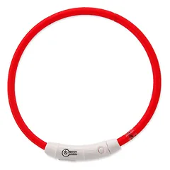 Dog Fantasy Collar LED Nylon Red 45cm raudonas nailono antkaklis šunims — 2 nuotrauka