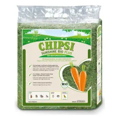 Chipsi Bio Plus šienas su morkomis graužikams