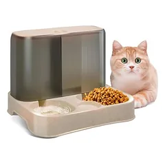 LovuPet 2-in-1 Katzenfutterspender mit Wasserbrunnen
