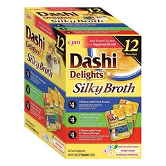 INABA Cat Dashi Delights Silky Broth Mix skonių su vištiena ir tuniku 12 x 40 g