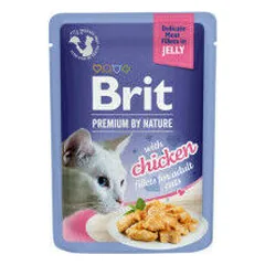 Brit Premium Cat Delicate filė drebučiuose su vištiena, drėgnas maistas katėms 85 g — 3 nuotrauka