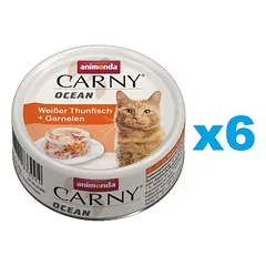 ANIMONDA Carny ocean baltasis tunas ir krevetės 6 x 80g