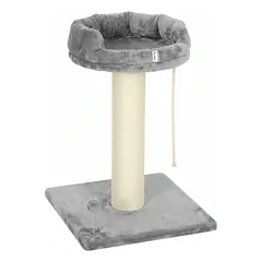 Draskyklė 83 cm su guoliu, sizalio stulpu ir žaislu, katėms iki 6 kg, 55x55 cm, pilka