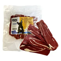 Hau&Miau Marbled Beef Strips papildas suaugusiems šunims, marmurinės jautienos juostelės, 500 g