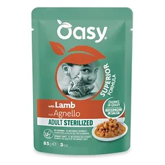 Oasy Chunks Adult Sterilized drėgnas maistas katėms 12 x 85 g — 2 nuotrauka