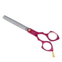 Madan Pet Grooming Thinning - profesionalios, itin lengvos vienpusės retinimo žirklės, pagamintos iš japoniško nerūdijančio plieno, aliuminio rankena - raudona