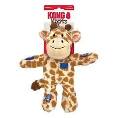 KONG Wild Knots Giraffe M / L pliušinis žaislas šunims su virve viduje