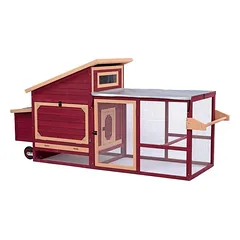 TIAKI medinė vištidė su ratukais, L 236,6 x B 78 x H 114,4 cm (2 pakuotės*) — 4 nuotrauka