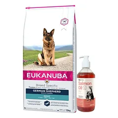 EUKANUBA Adult German Shepherd 12kg + LAB V Lašišų aliejus šunims ir katėms 500ml