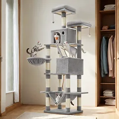 Kačių draskyklė 206 cm su hamaku ir guoliais — 2 nuotrauka