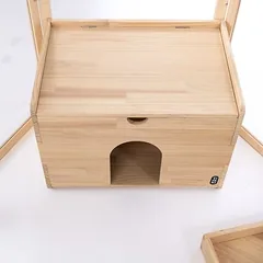 TIAKI medinis vidaus aptvaras smulkiems gyvūnams, L 123 x B 106,5 x H 60 cm — 4 nuotrauka