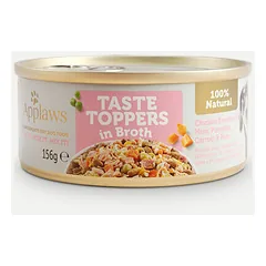 Applaws Dog Taste Toppers in Broth Chicken Breast with Ham, Pumpkin, Carrots & Peas 156g