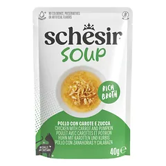 Schesir konservuota sriuba katėms su vištiena ir moliūgu, 40g nuotrauka