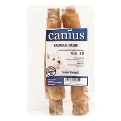 Canius įdaryti kramtomieji ritinėliai, natūralūs, 17 cm, skanėstai šunims