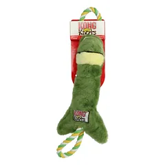 KONG Knots Tugger Frog patvarus žaislas šunims - varlė, 4x14 cm, žalias