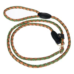 TIAKI retriverių pavadėlis Twist, 170 cm ilgio, Ø 12 mm - žalia/ruda — 2 nuotrauka