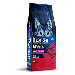 MONGE BWILD Adult sausas maistas šunims su elniena, 12 kg