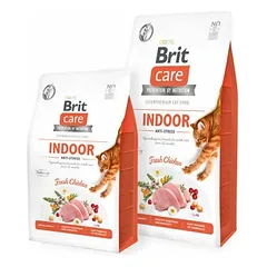 Brit Care Cat Grain-Free Indoor Anti-Stress begrūdis sausas maistas suaugusiems katėms, 2 kg