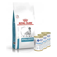 ROYAL CANIN Hypoallergenic DR21 14kg + 3x ENZO VET Hipoalerginė dieta su kalakutiena šunims 400g
