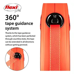 FLEXI pavadėlis šuniui Xtreme S juostinis 5m, oranžinis — 4 nuotrauka