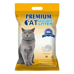 Premium Cat Clumping Bentonite kraikas - citrina katėms 5L