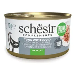 Schesir Complementary Grill konservai su tunu ir kalmarais drebučiuose katėms - Pet24
