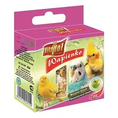 Vitapol Mineral Block Apple mineralinis akmuo paukščiams su obuoliais, 35 g