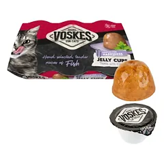 Vaškas katė želė puodeliai želatina keksiukai s tunas a krabas 6 x 25 g