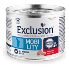 Exclusion Mobility konservai su kiauliena ir ryžiais šunims, 200 g
