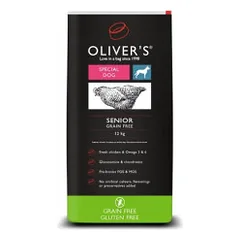 Oliver's Senior Dog Grain Free begrūdis sausas pašaras šunims