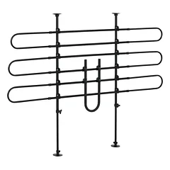 Apsauginės grotelės šunims į automobilį, reguliuojamos 87–135 cm pločio ir 85–120 cm aukščio, juodos