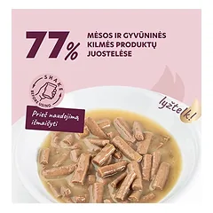 Delickcious juostelės su kalakutiena ir sūriu kreminėje sriuboje šunims, 85 g — 2 nuotrauka