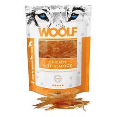 WOOLF Chicken With Seafood 100g vištiena su jūros gėrybėmis