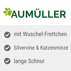 Aumüller meškerė katėms Woozle su pūkuotu šeškiuku, 1 vnt. — 4 nuotrauka
