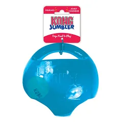 KONG Jumbler Ball Large/Extra Large žaislas šunims su teniso kamuoliu ir cypuku, patvari guma