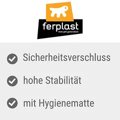 Ferplast automobilinė transportavimo dėžė šunims Atlas Car Scenic, juoda, Dideliems 26–45 kg — 3 nuotrauka
