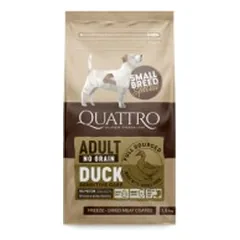 QUATTRO ADULT Small Breed DUCK sausas pašaras šunims su antiena
