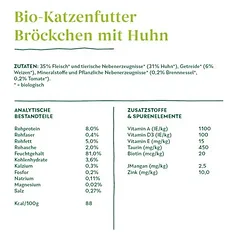 Yarrah Bio Chunks drėgnas maistas katėms, ekonominė pakuotė 24 x 405 g — 5 nuotrauka