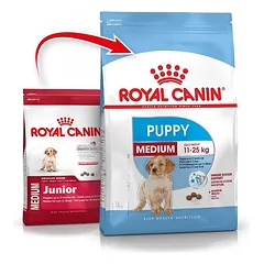 ROYAL CANIN Medium Puppy 4x1 kg sausas maistas šuniukams nuo 2 iki 12 mėnesių, vidutinio dydžio veislių