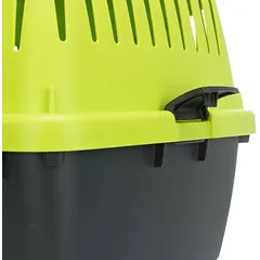 Trixie Capri XS transportavimo dėžė šunims ir katėms, antracito/žalia, iki 4 kg, 26x25x39 cm — 2 nuotrauka