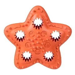 Barry King gumijas zvaigžnė su skanėstais, žaislas šunims, oranžinė, 12,5 cm
