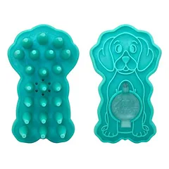 KONG masažinis šepetys Zoom Groom Bubbles, pildomas, L 11,4 x B 7 x H 7 cm — 3 nuotrauka