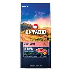 Ontario Adult Large Lamb & Brown Rice sausas maistas dideliems šunims su ėriena ir rudais ryžiais, 12 kg