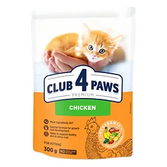 CLUB 4 PAWS Premium sausas pašaras kačiukams su vištiena