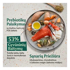 Šalto spaudimo mažų veislių suaugusių šunų maistas su lašiša – Tribal Fresh Pressed Adult Small Breed Salmon, 5 kg — 2 nuotrauka