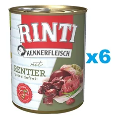 RINTI Kennerfleisch Reindeer renifer 6x800 g